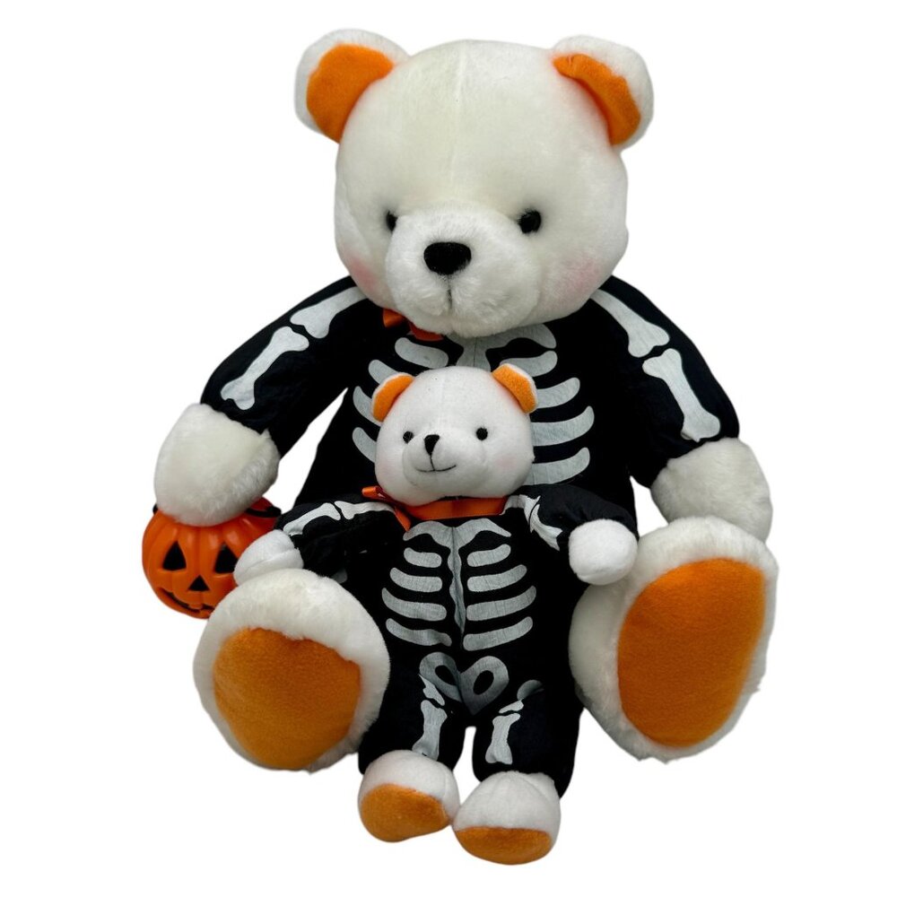 ShareHallmark Brandon & Little Brandon Halloween Glow In Dark Bears Plush Toy GI